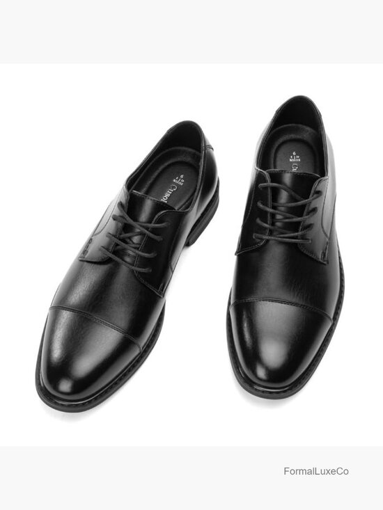 Classic Dress Oxfords, Wingtip Prince Formal Lace Up Shoes, Round Toe, TPR main image 4